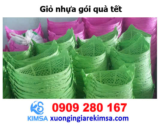 Giỏ nhựa gói quà tết