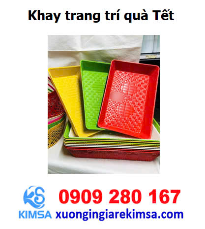 Khay nhựa gói quà Tết