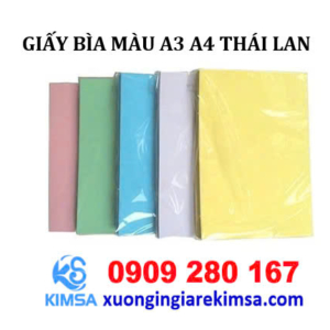 Giấy bìa màu A3, A4 Thái Lan