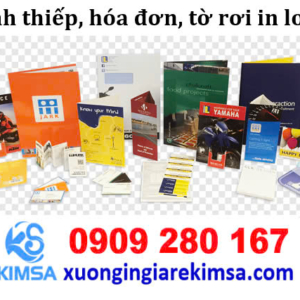 Danh thiếp, name card, hóa đơn, tờ rơi, menu